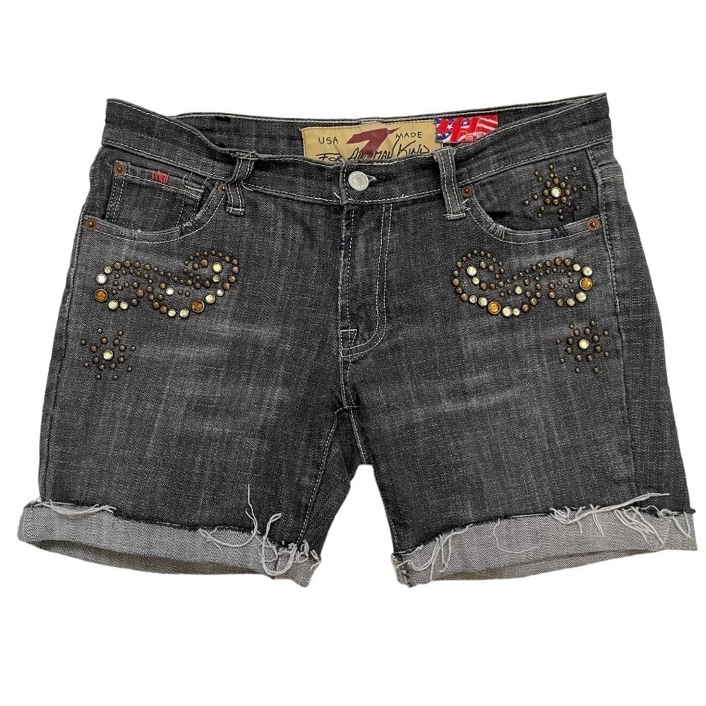 7FAM embellished cut off shorts sz 27